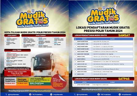 Ayo Daftar “Mudik Gratis Polri Presisi 2024”