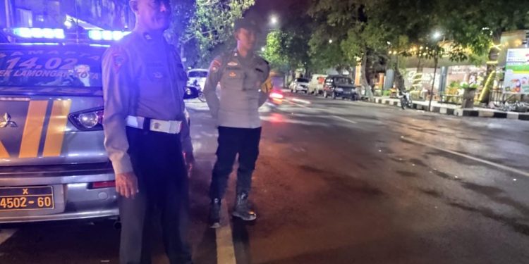 Patroli blue light Polsek Lamongan Kota Polres Lamongan antisipasi 4c
